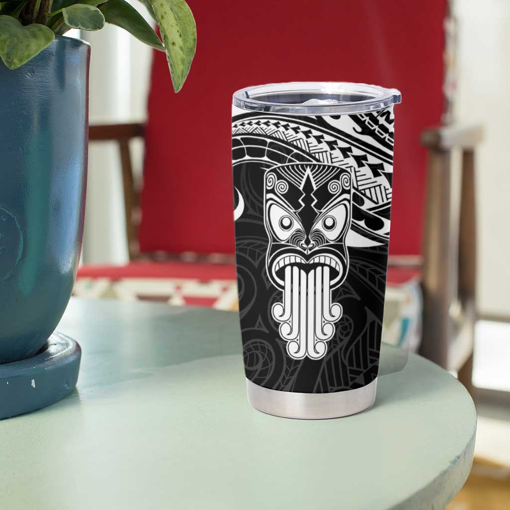 New Zealand Te Reo Maori Tumbler Cup Kia Kaha Maori Language Week Black Style LT9 - Polynesian Pride