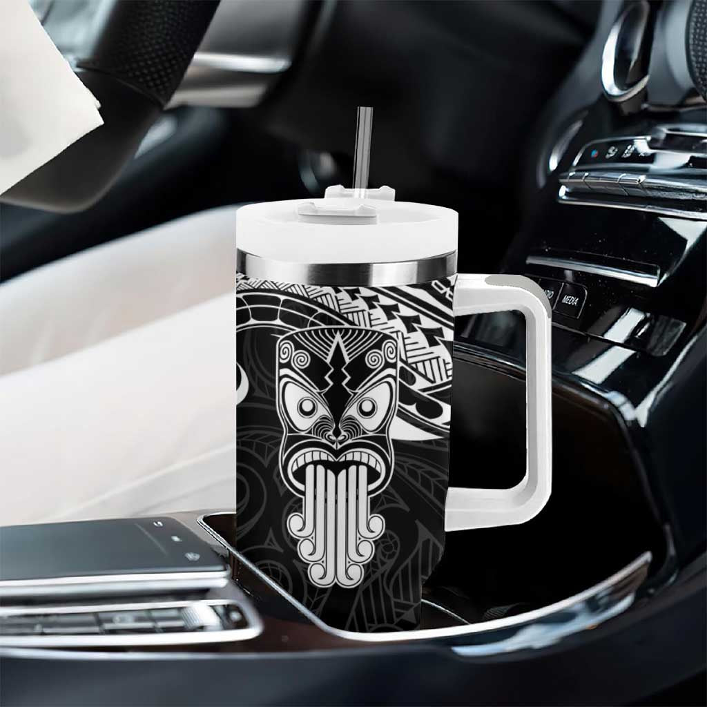 New Zealand Te Reo Maori Tumbler With Handle Kia Kaha Maori Language Week Black Style LT9 - Polynesian Pride