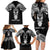 Personalised New Zealand Te Reo Maori Family Matching Long Sleeve Bodycon Dress and Hawaiian Shirt Kia Kaha Maori Language Week Black Style LT9 - Polynesian Pride