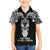 Personalised New Zealand Te Reo Maori Family Matching Long Sleeve Bodycon Dress and Hawaiian Shirt Kia Kaha Maori Language Week Black Style LT9 Son's Shirt Black - Polynesian Pride