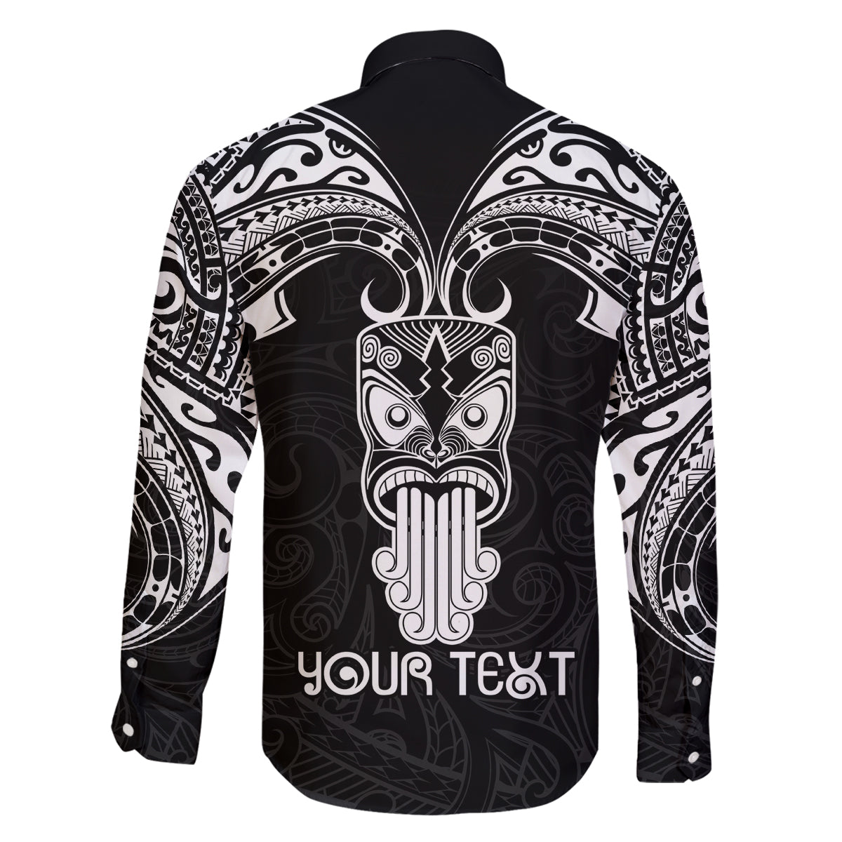 Personalised New Zealand Te Reo Maori Family Matching Tank Maxi Dress and Hawaiian Shirt Kia Kaha Maori Language Week Black Style LT9 - Polynesian Pride