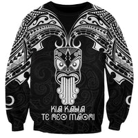 Personalised New Zealand Te Reo Maori Sweatshirt Kia Kaha Maori Language Week Black Style LT9 Unisex Black - Polynesian Pride