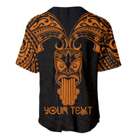 Personalised New Zealand Te Reo Maori Baseball Jersey Kia Kaha Maori Language Week Gold Style LT9 - Polynesian Pride