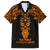 Personalised New Zealand Te Reo Maori Family Matching Long Sleeve Bodycon Dress and Hawaiian Shirt Kia Kaha Maori Language Week Gold Style LT9 Dad's Shirt - Short Sleeve Gold - Polynesian Pride