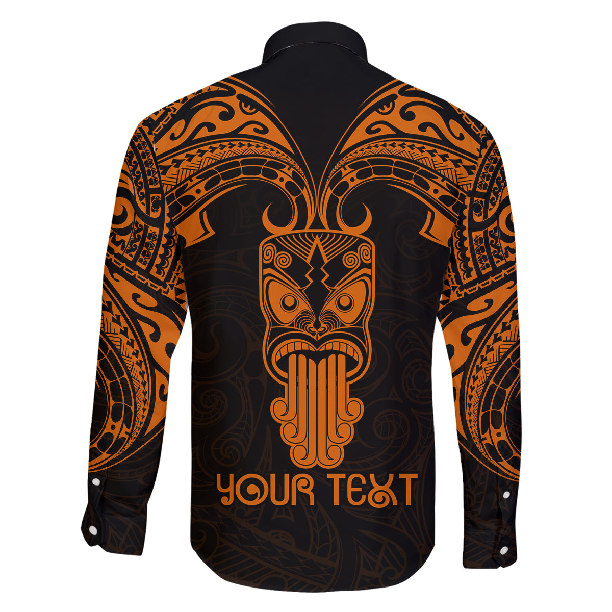 Personalised New Zealand Te Reo Maori Family Matching Off Shoulder Maxi Dress and Hawaiian Shirt Kia Kaha Maori Language Week Gold Style LT9 - Polynesian Pride