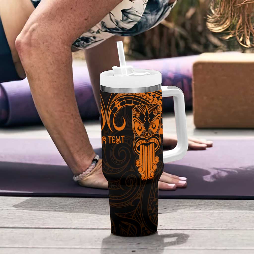Personalised New Zealand Te Reo Maori Tumbler With Handle Kia Kaha Maori Language Week Gold Style LT9 - Polynesian Pride