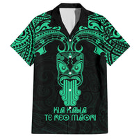 Personalised New Zealand Te Reo Maori Hawaiian Shirt Kia Kaha Maori Language Week Green Style LT9 Green - Polynesian Pride