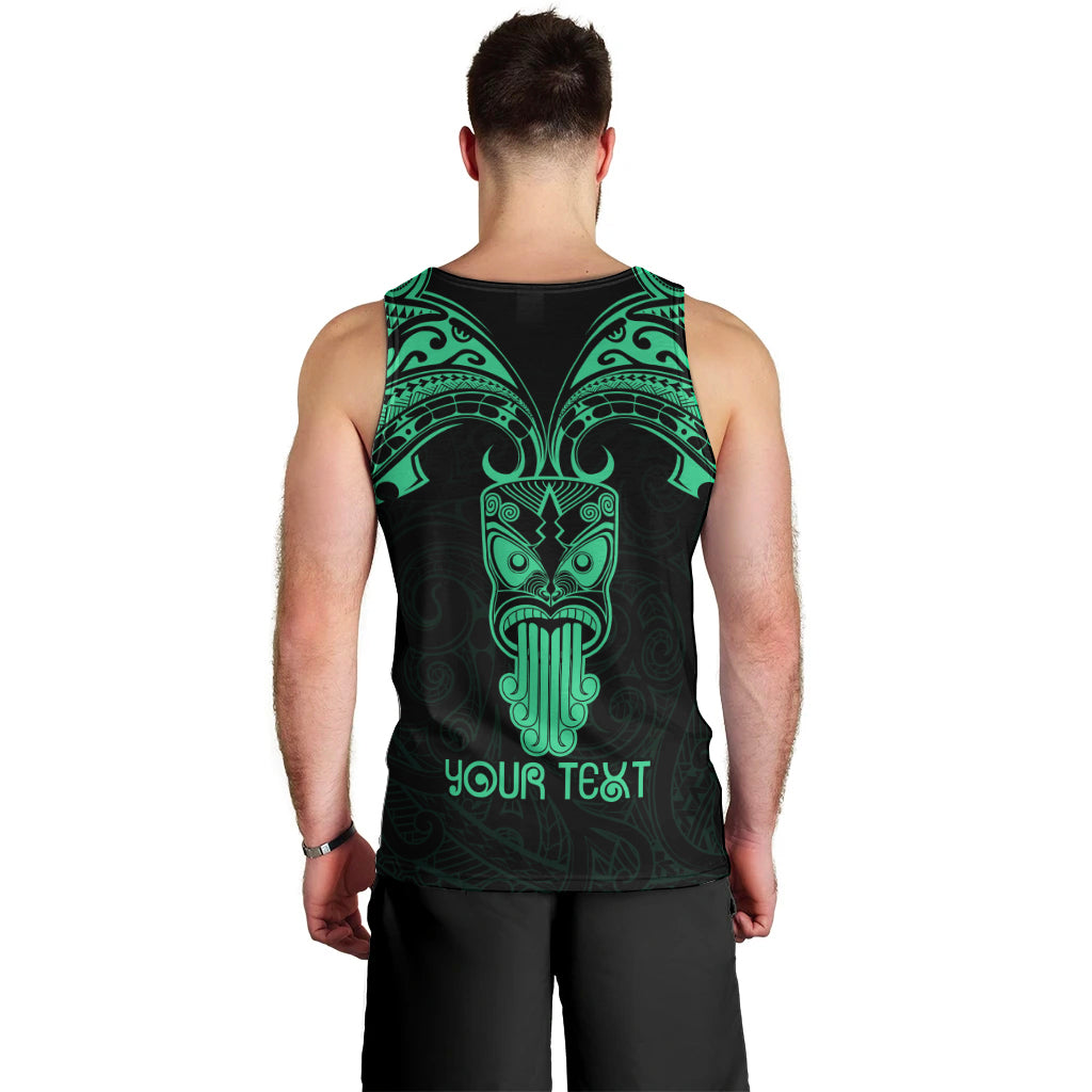 Personalised New Zealand Te Reo Maori Men Tank Top Kia Kaha Maori Language Week Green Style LT9 - Polynesian Pride