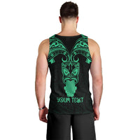 Personalised New Zealand Te Reo Maori Men Tank Top Kia Kaha Maori Language Week Green Style LT9 - Polynesian Pride
