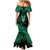 Personalised New Zealand Te Reo Maori Mermaid Dress Kia Kaha Maori Language Week Green Style LT9 - Polynesian Pride