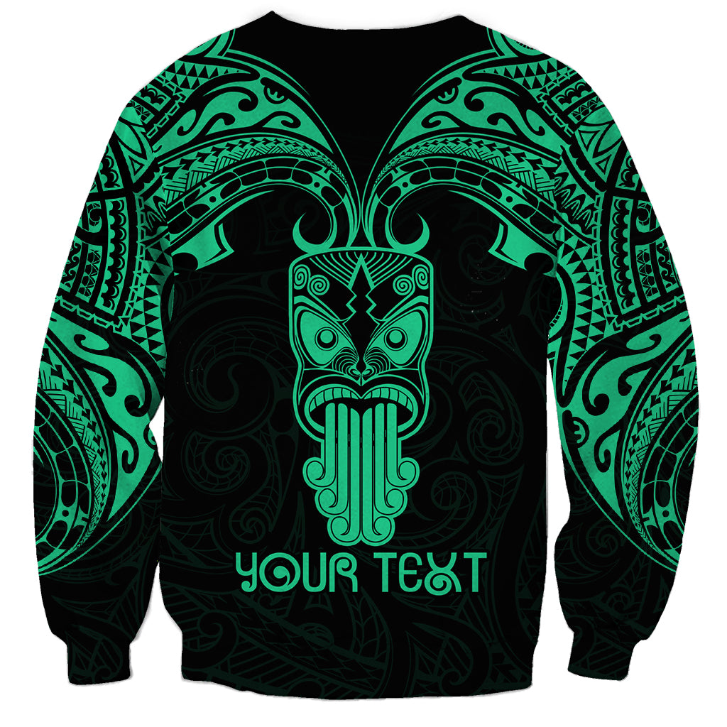 Personalised New Zealand Te Reo Maori Sweatshirt Kia Kaha Maori Language Week Green Style LT9 - Polynesian Pride