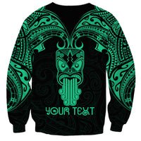 Personalised New Zealand Te Reo Maori Sweatshirt Kia Kaha Maori Language Week Green Style LT9 - Polynesian Pride