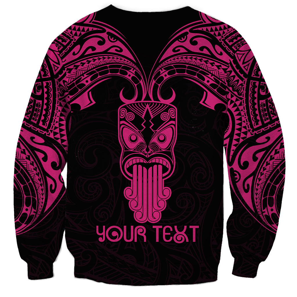 Personalised New Zealand Te Reo Maori Sweatshirt Kia Kaha Maori Language Week Pink Style LT9 - Polynesian Pride