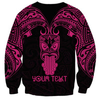 Personalised New Zealand Te Reo Maori Sweatshirt Kia Kaha Maori Language Week Pink Style LT9 - Polynesian Pride