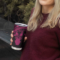 Personalised New Zealand Te Reo Maori Tumbler Cup Kia Kaha Maori Language Week Pink Style LT9 - Polynesian Pride