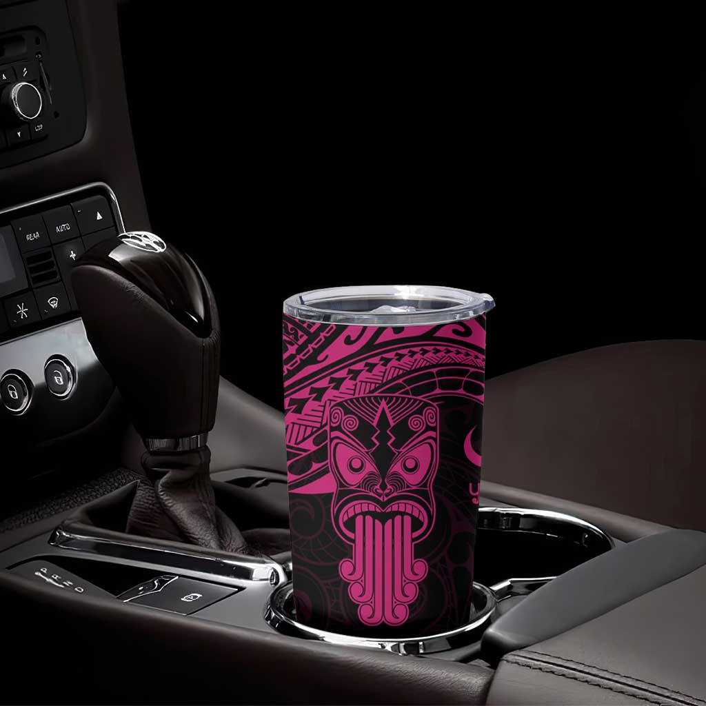 Personalised New Zealand Te Reo Maori Tumbler Cup Kia Kaha Maori Language Week Pink Style LT9 - Polynesian Pride