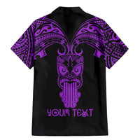 Personalised New Zealand Te Reo Maori Family Matching Mermaid Dress and Hawaiian Shirt Kia Kaha Maori Language Week Purple Style LT9 - Polynesian Pride