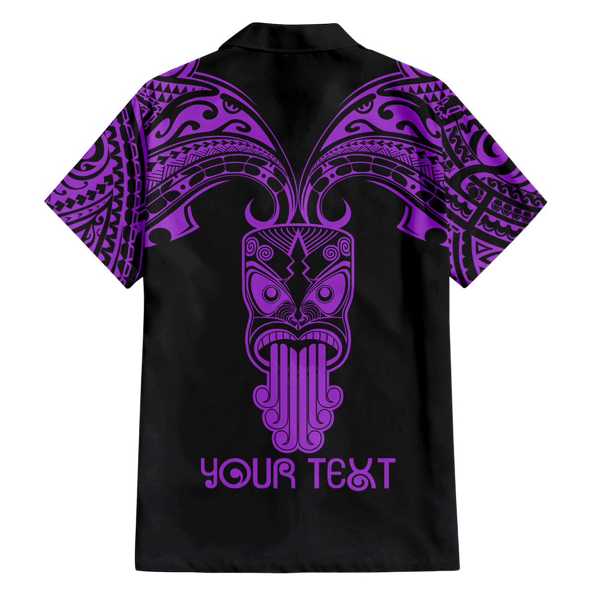 Personalised New Zealand Te Reo Maori Family Matching Puletasi Dress and Hawaiian Shirt Kia Kaha Maori Language Week Purple Style LT9 - Polynesian Pride
