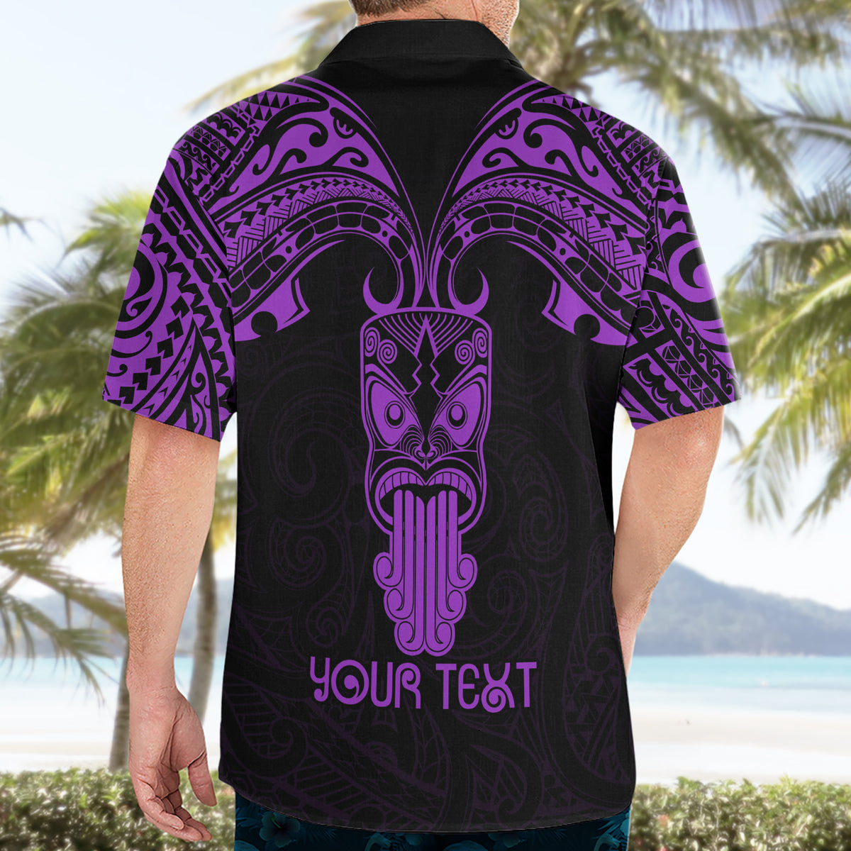Personalised New Zealand Te Reo Maori Hawaiian Shirt Kia Kaha Maori Language Week Purple Style LT9 - Polynesian Pride