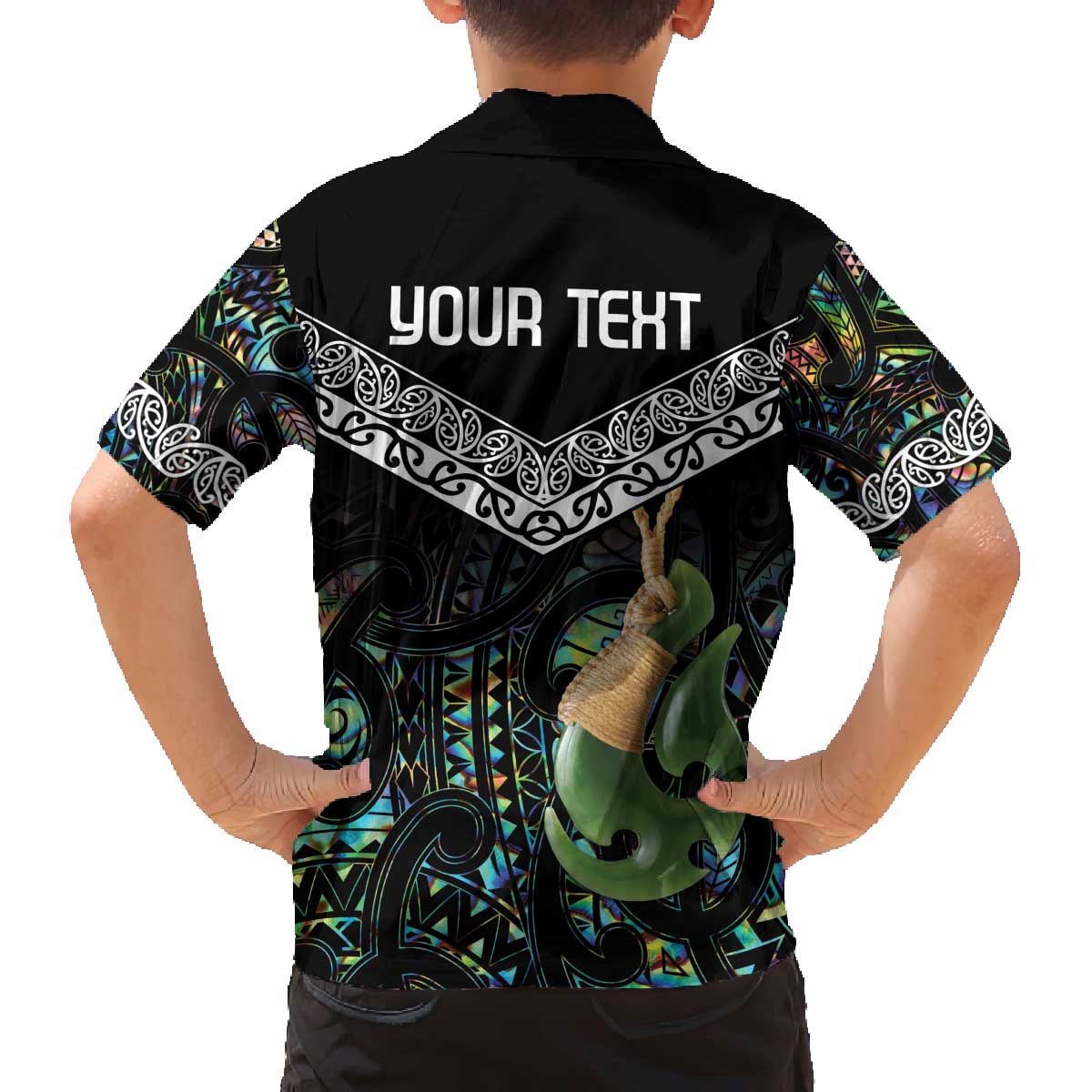 Personalised Maori Manaia Family Matching Off The Shoulder Long Sleeve Dress and Hawaiian Shirt New Zealand Tribal Hei Matau Papua Shell