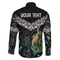 Personalised Maori Manaia Family Matching Off Shoulder Maxi Dress and Hawaiian Shirt New Zealand Tribal Hei Matau Papua Shell LT9 - Polynesian Pride