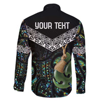 Personalised Maori Manaia Family Matching Short Sleeve Bodycon Dress and Hawaiian Shirt New Zealand Tribal Hei Matau Papua Shell LT9 - Polynesian Pride