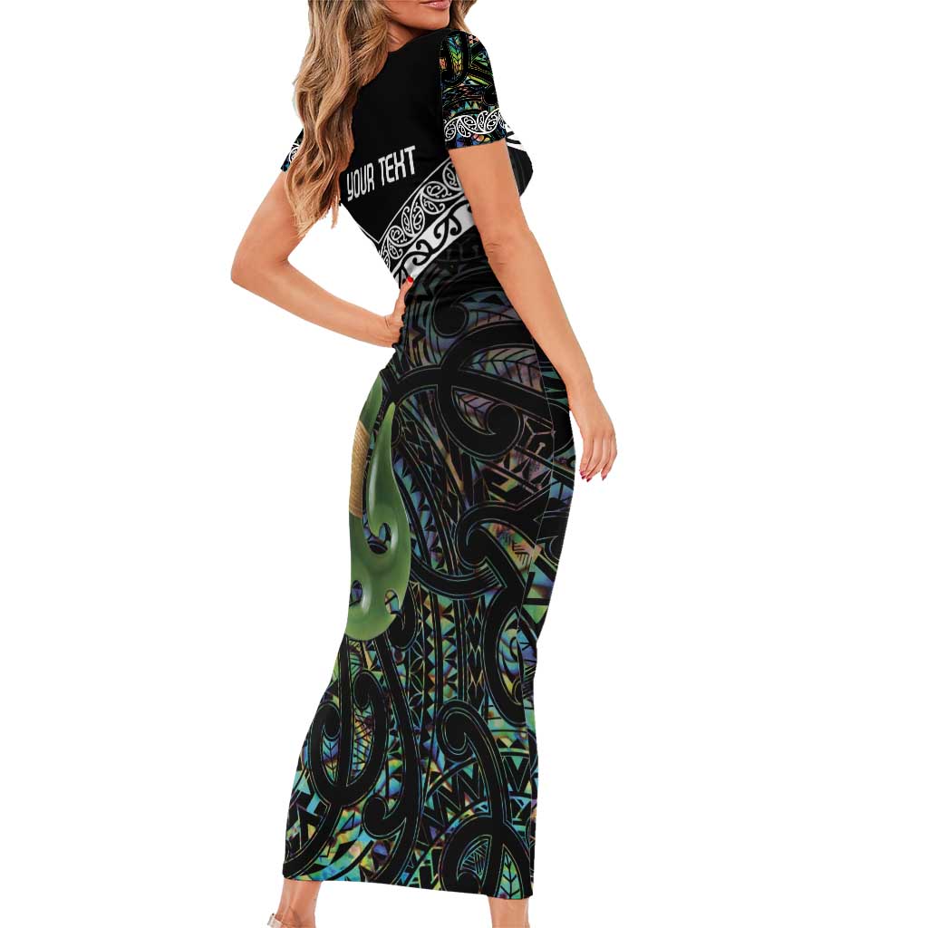 Personalised Maori Manaia Family Matching Short Sleeve Bodycon Dress and Hawaiian Shirt New Zealand Tribal Hei Matau Papua Shell LT9 - Polynesian Pride