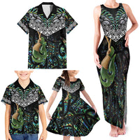 Personalised Maori Manaia Family Matching Tank Maxi Dress and Hawaiian Shirt New Zealand Tribal Hei Matau Papua Shell LT9 - Polynesian Pride