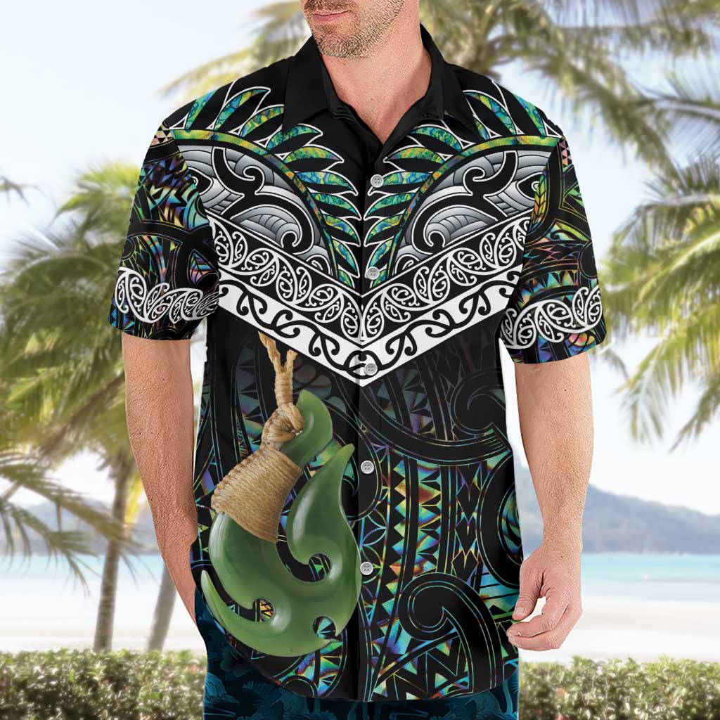 Personalised Maori Manaia Hawaiian Shirt New Zealand Tribal Hei Matau Papua Shell LT9 - Polynesian Pride