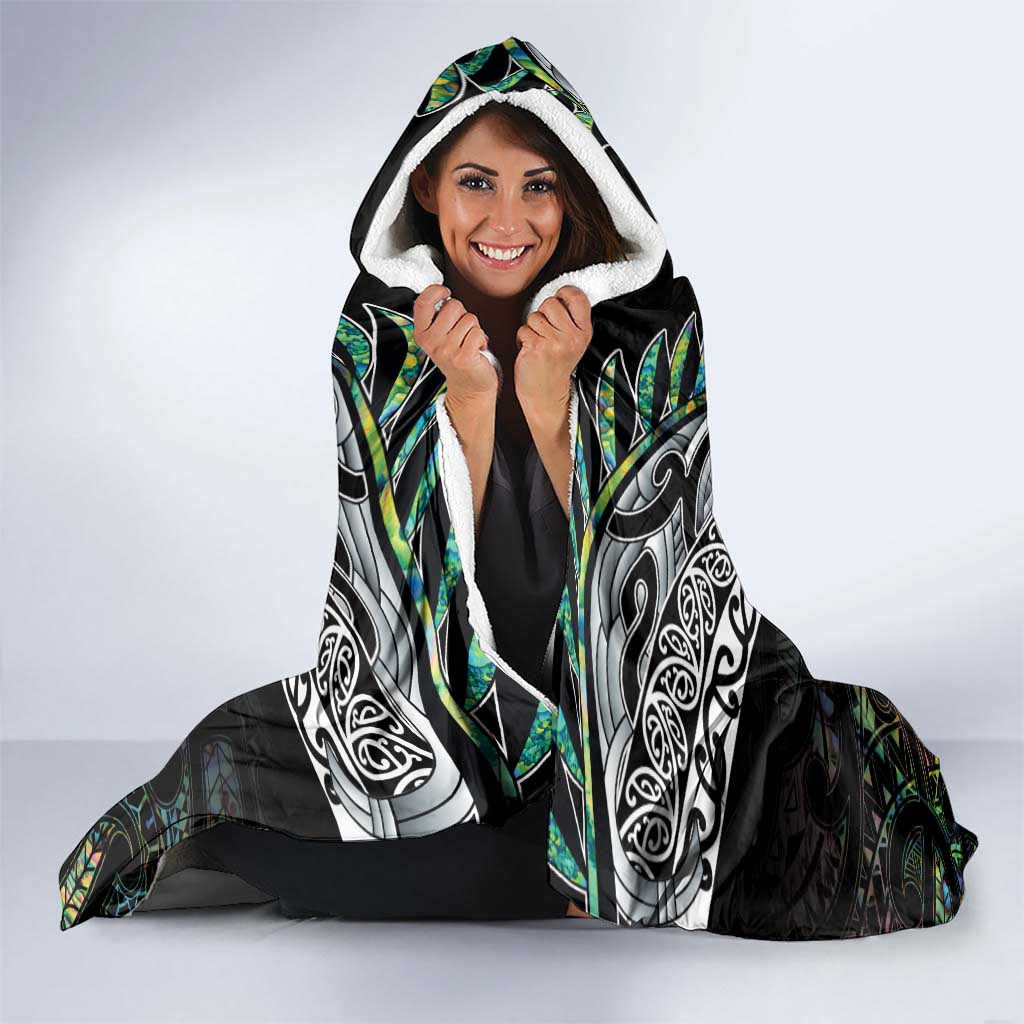Personalised Maori Manaia Hooded Blanket New Zealand Tribal Hei Matau Papua Shell