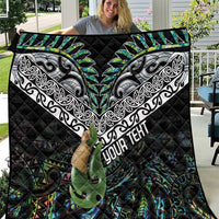 Personalised Maori Manaia Quilt New Zealand Tribal Hei Matau Papua Shell LT9 Green - Polynesian Pride