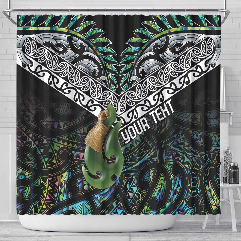 Personalised Maori Manaia Shower Curtain New Zealand Tribal Hei Matau Papua Shell LT9 - Polynesian Pride