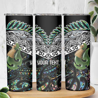 Personalised Maori Manaia Skinny Tumbler New Zealand Tribal Hei Matau Papua Shell LT9 - Polynesian Pride