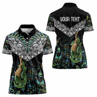 Personalised Maori Manaia Women Polo Shirt New Zealand Tribal Hei Matau Papua Shell