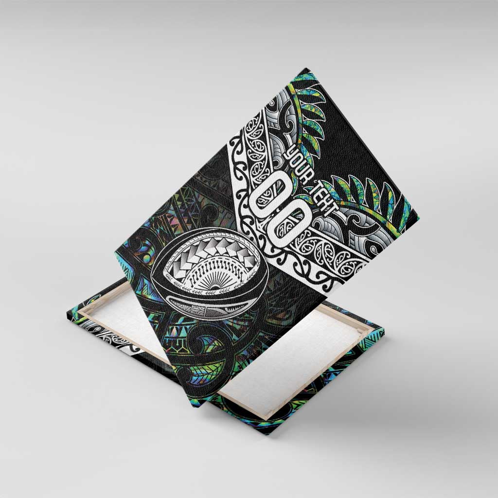 Custom New Zealand Canvas Wall Art Maori Rugby Tattoo Papua Shell