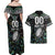 Custom New Zealand Couples Matching Off Shoulder Maxi Dress and Hawaiian Shirt Maori Rugby Tattoo Papua Shell