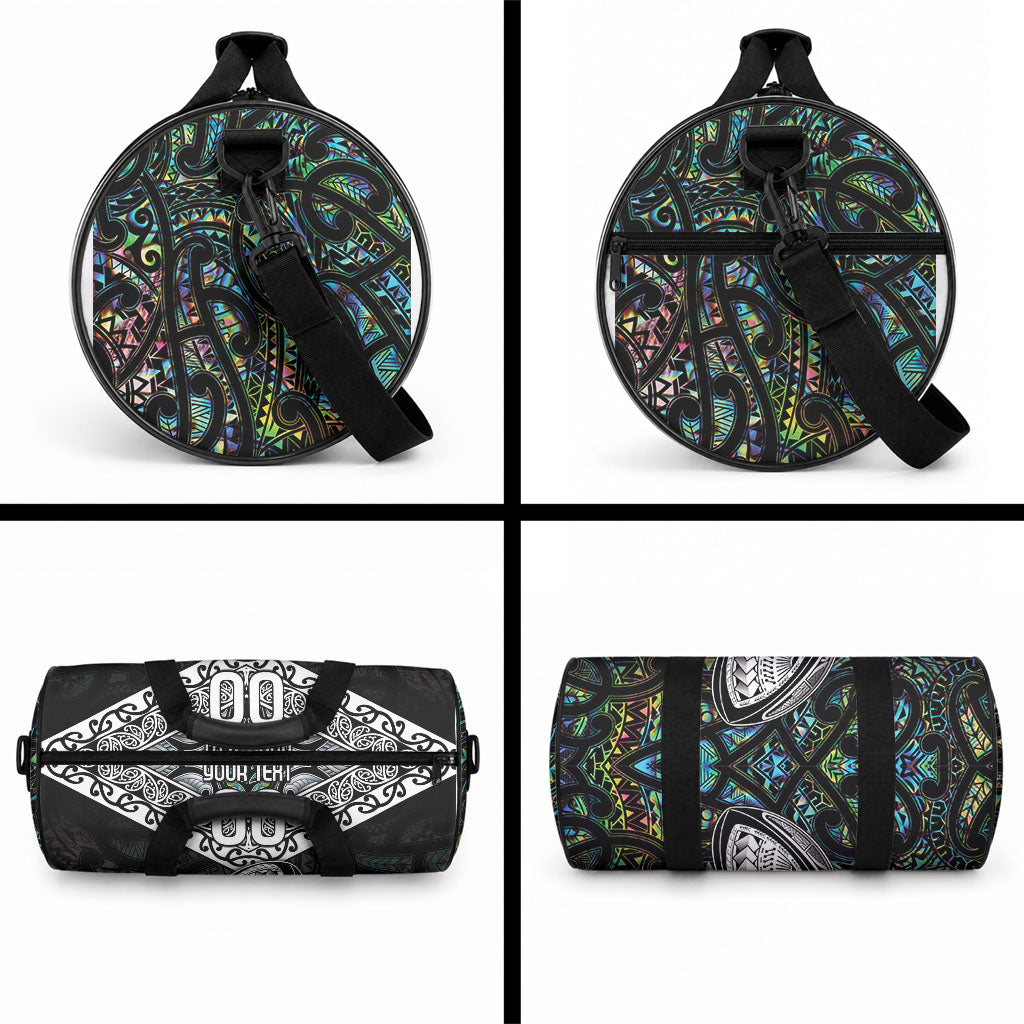 Custom New Zealand Duffle Bag Maori Rugby Tattoo Papua Shell LT9 - Polynesian Pride