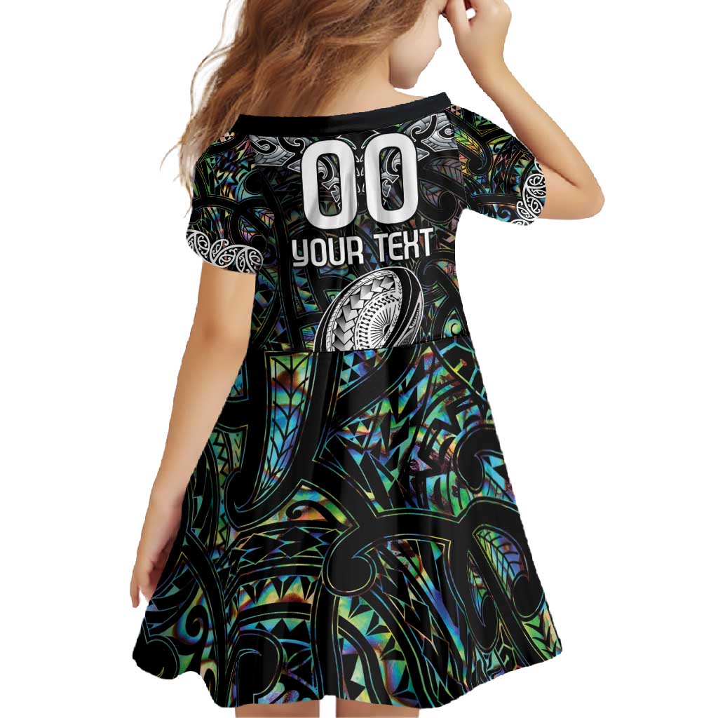 Custom New Zealand Family Matching Short Sleeve Bodycon Dress and Hawaiian Shirt Maori Rugby Tattoo Papua Shell LT9 - Polynesian Pride