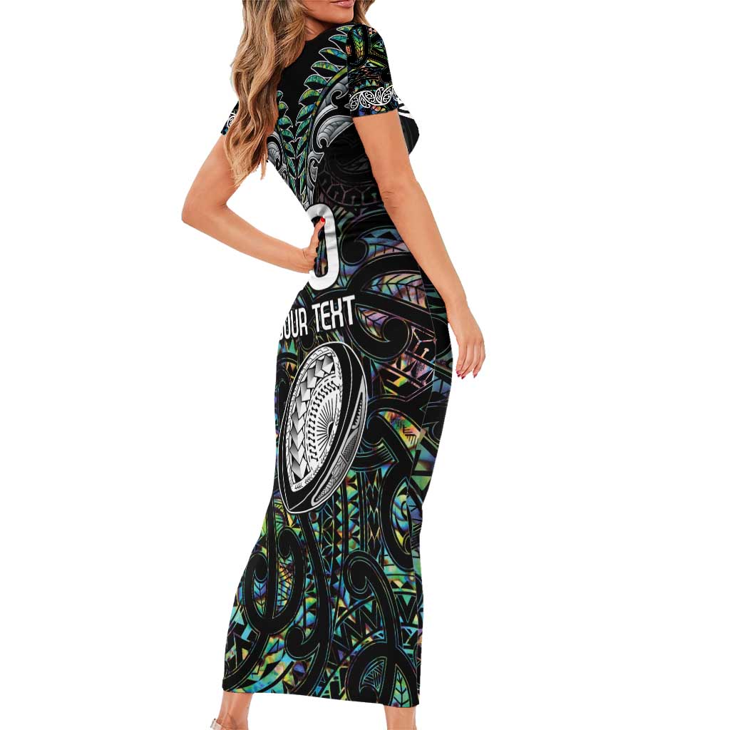 Custom New Zealand Family Matching Short Sleeve Bodycon Dress and Hawaiian Shirt Maori Rugby Tattoo Papua Shell LT9 - Polynesian Pride