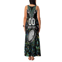 Custom New Zealand Family Matching Tank Maxi Dress and Hawaiian Shirt Maori Rugby Tattoo Papua Shell LT9 - Polynesian Pride