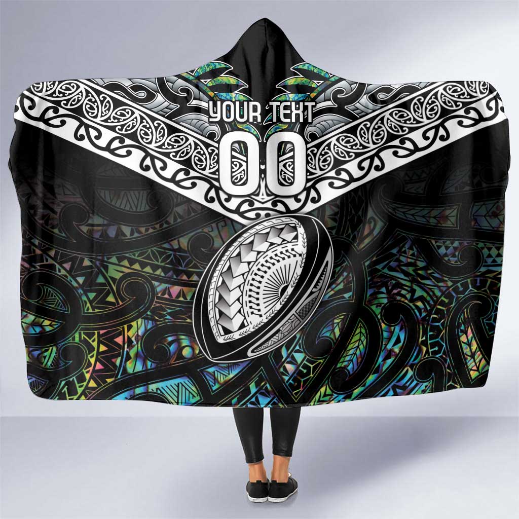 Custom New Zealand Hooded Blanket Maori Rugby Tattoo Papua Shell