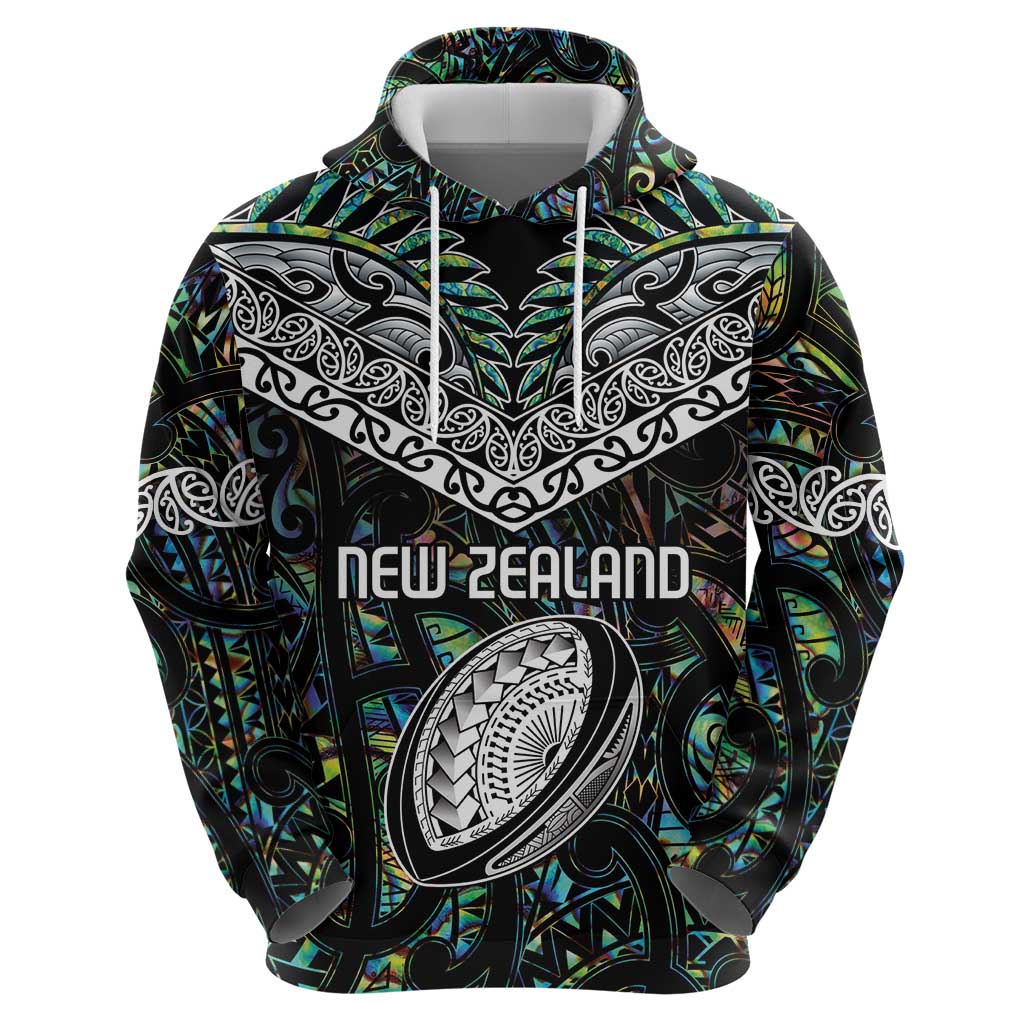 Custom New Zealand Hoodie Maori Rugby Tattoo Papua Shell