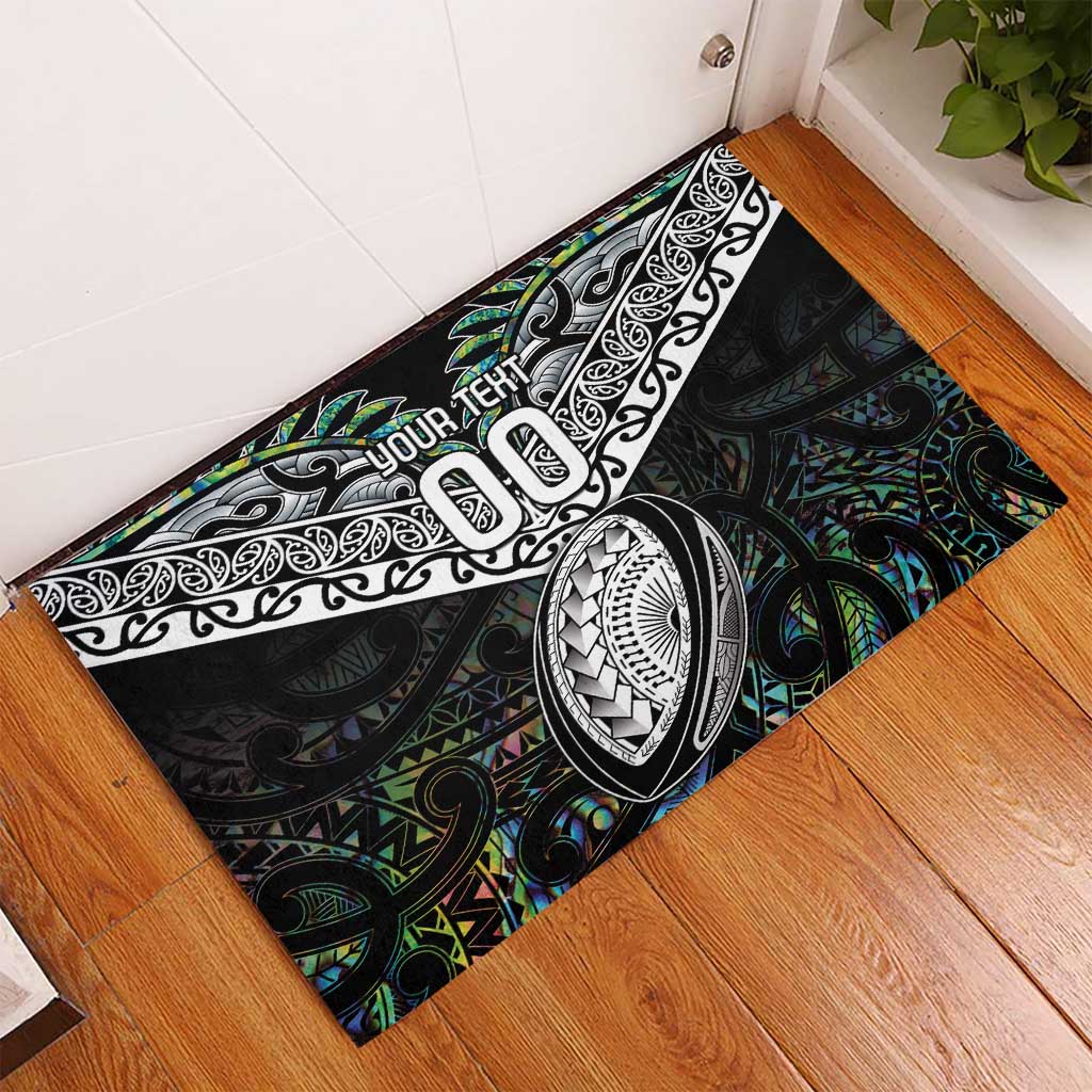 Custom New Zealand Rubber Doormat Maori Rugby Tattoo Papua Shell LT9 - Polynesian Pride