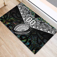 Custom New Zealand Rubber Doormat Maori Rugby Tattoo Papua Shell LT9 - Polynesian Pride