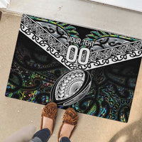 Custom New Zealand Rubber Doormat Maori Rugby Tattoo Papua Shell LT9 - Polynesian Pride