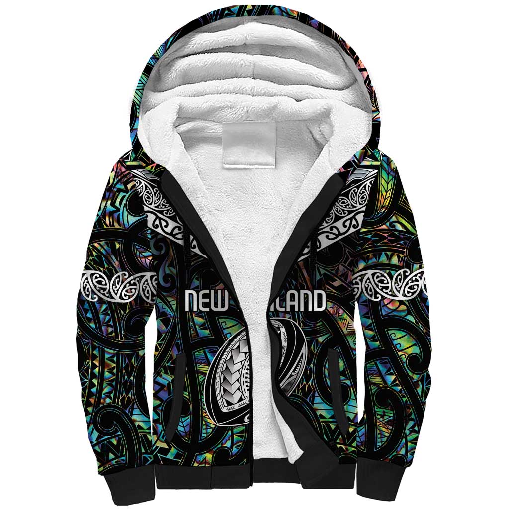 Custom New Zealand Sherpa Hoodie Maori Rugby Tattoo Papua Shell LT9 Unisex Green - Polynesian Pride