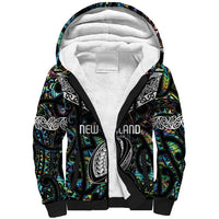 Custom New Zealand Sherpa Hoodie Maori Rugby Tattoo Papua Shell LT9 Unisex Green - Polynesian Pride
