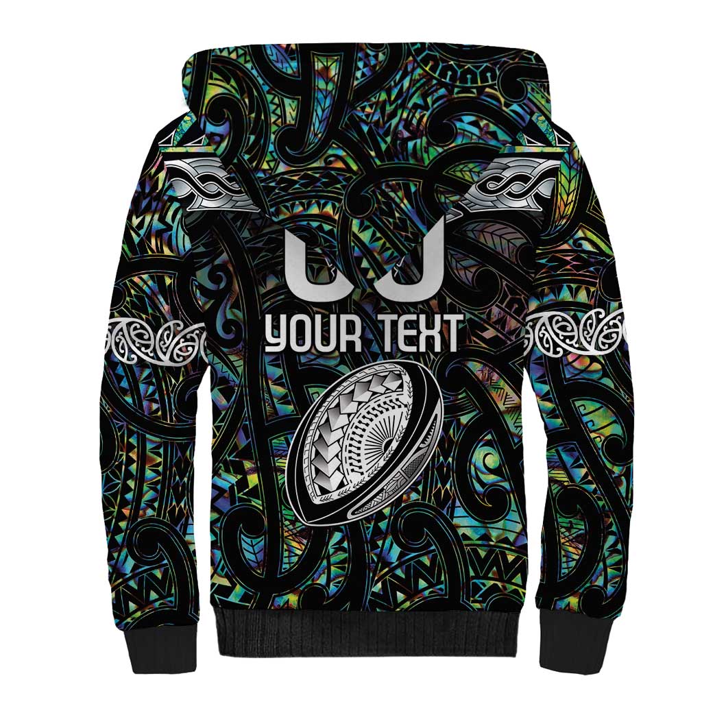 Custom New Zealand Sherpa Hoodie Maori Rugby Tattoo Papua Shell LT9 - Polynesian Pride