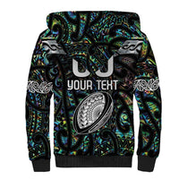 Custom New Zealand Sherpa Hoodie Maori Rugby Tattoo Papua Shell LT9 - Polynesian Pride