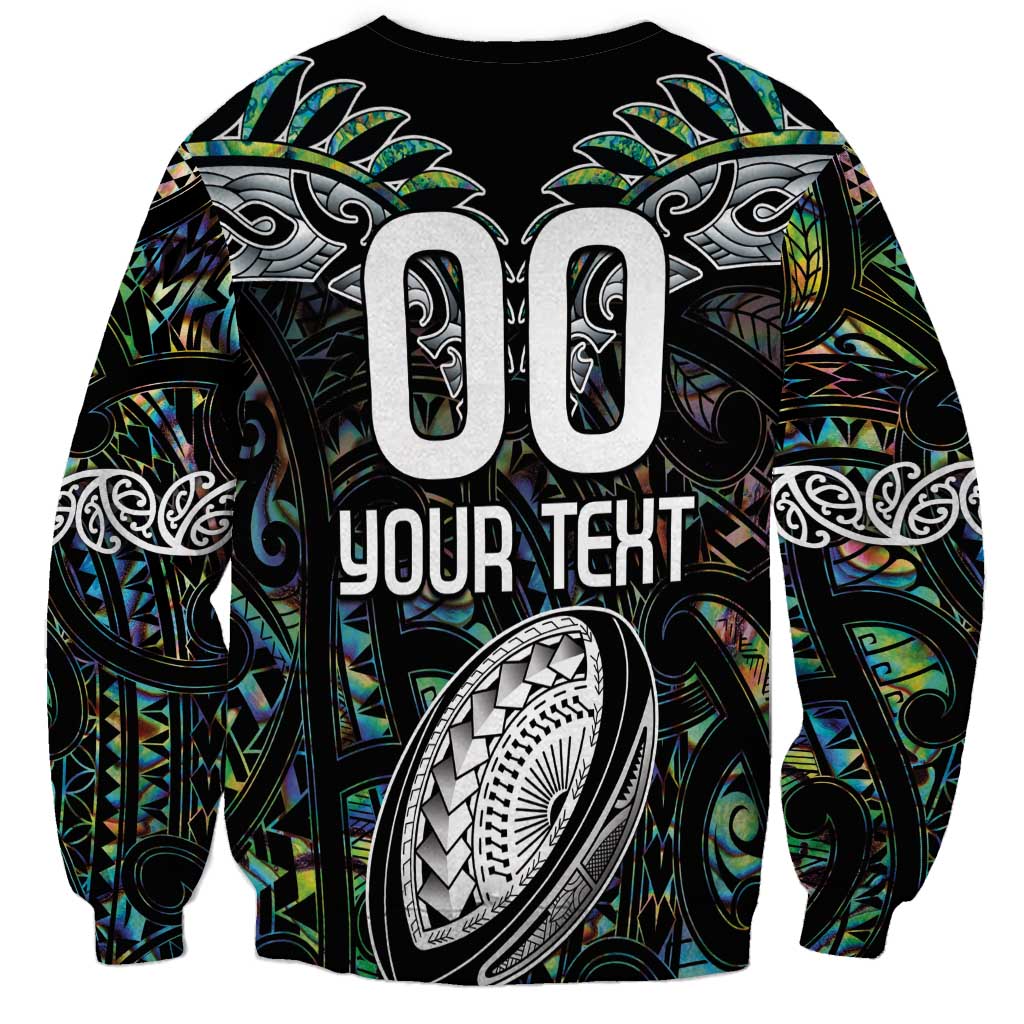 Custom New Zealand Sweatshirt Maori Rugby Tattoo Papua Shell LT9 - Polynesian Pride